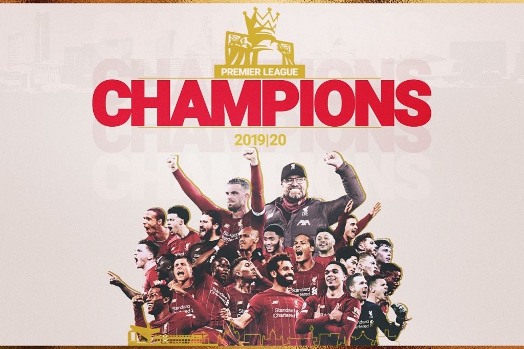 LIVERPOOL FC ARE PREMIER LEAGUE&nbsp;CHAMPIONS